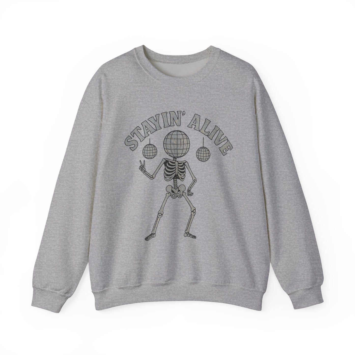 Stayin' Alive Skeleton Crewneck Sweatshirt | JunoCollective