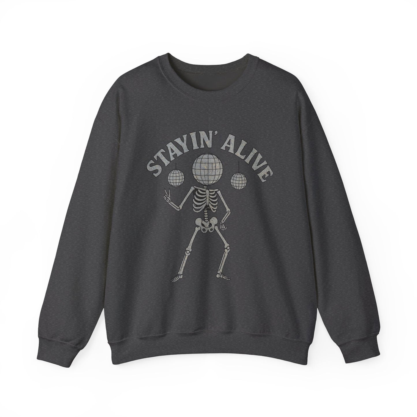 Stayin' Alive Skeleton Crewneck Sweatshirt | JunoCollective