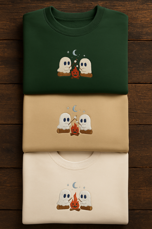 Ghouls Roasting Marshmallows Embroidered | Juno Collective