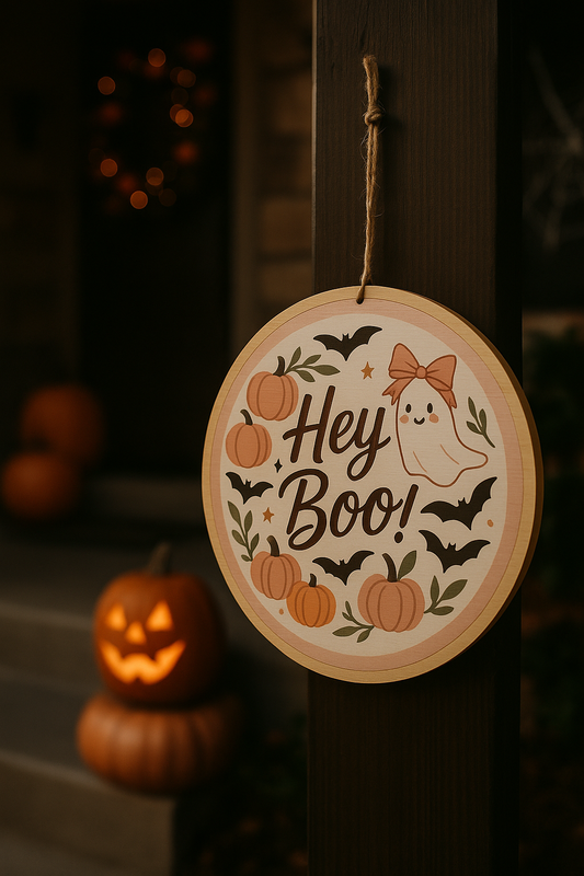 Hey Boo! Wood Sign | Juno Collective